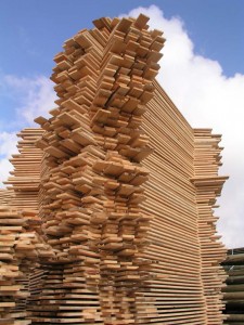 Doğal kurutma için kerestenin istiflenmesi